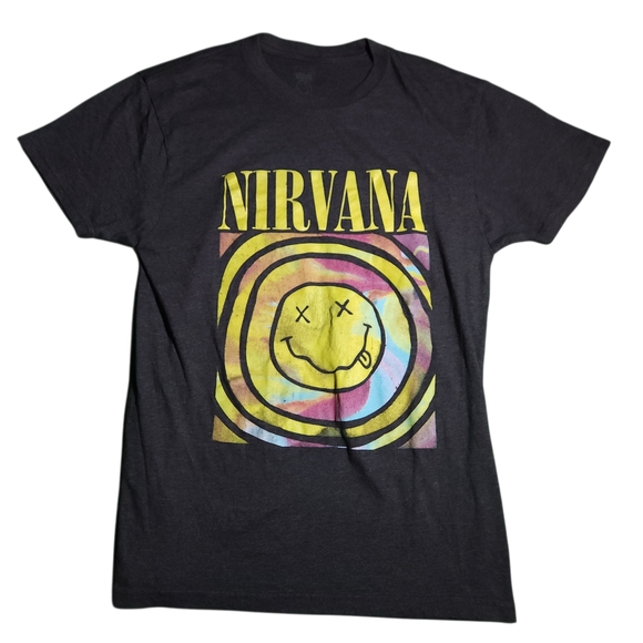NIRVANA Tops - NIRVANA Medium Charcoal Vintage T-Shirt
